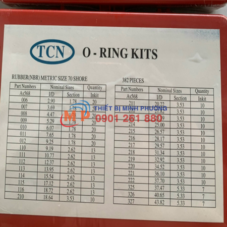 TCN O-RING KITS 382PCS
